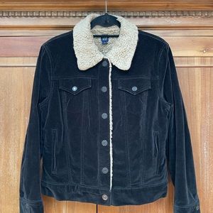 Gap velvet and faux fur jacket